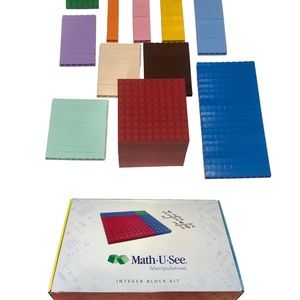 Math U See Manipulatives Integer Block Kit - Homeschooling Set Algebra Geometry